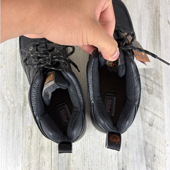 Ariat mens 9.5 terrain hiking ankle boot black leather new lace up - Picture 5 of 8